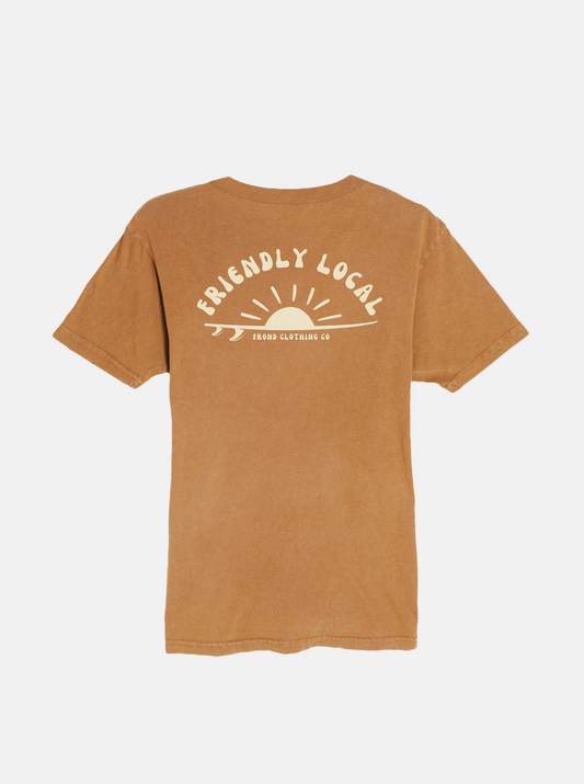 Friendly Local Unisex Tee, Vintage Camel