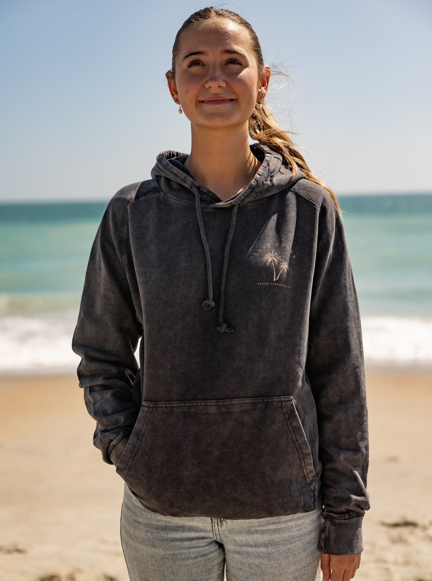 East Coast Unisex Hoodie, Vintage Black
