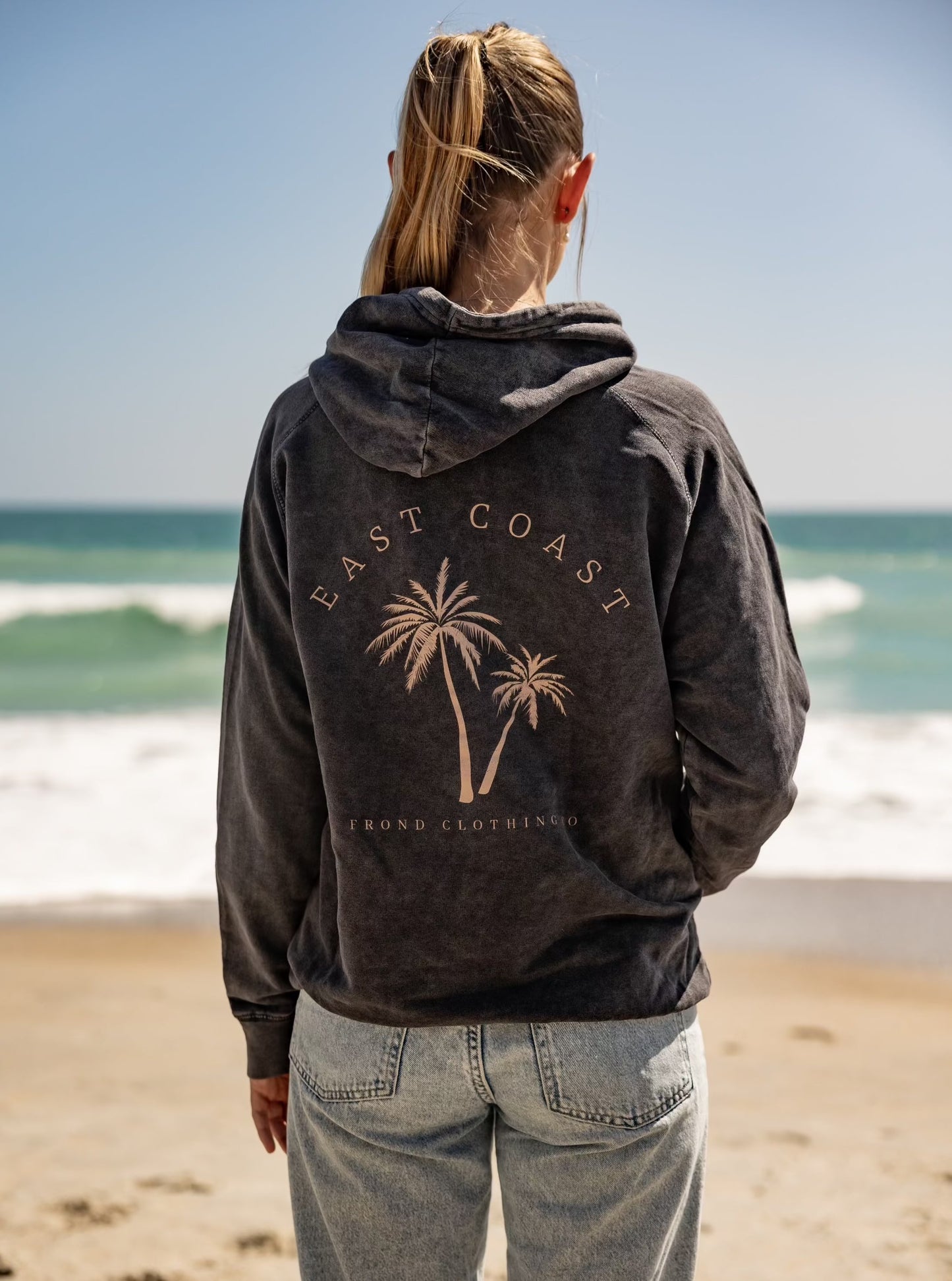East Coast Unisex Hoodie, Vintage Black