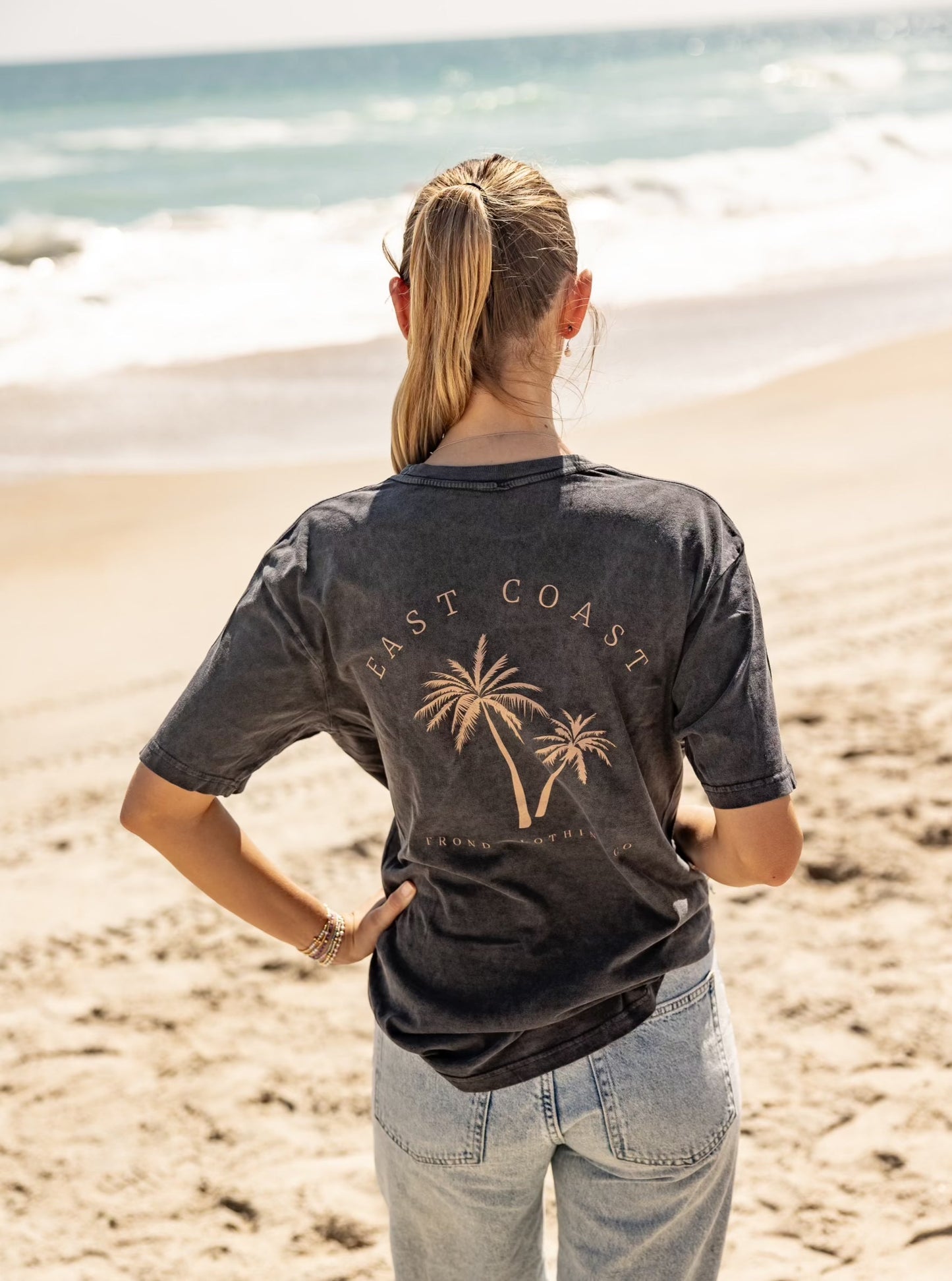 East Coast Palms Unisex Tee, Vintage Black
