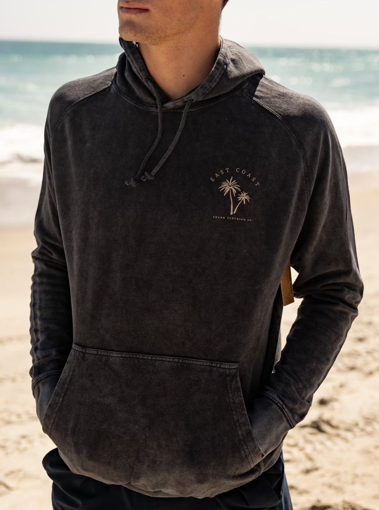 East Coast Unisex Hoodie, Vintage Black