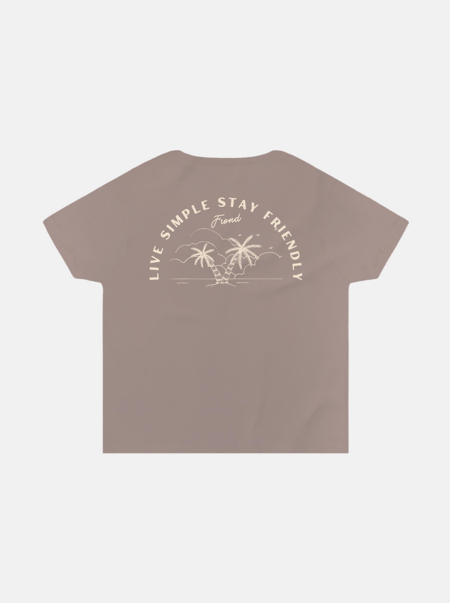 Live Simple Stay Friendly High Waisted Tee, Latte