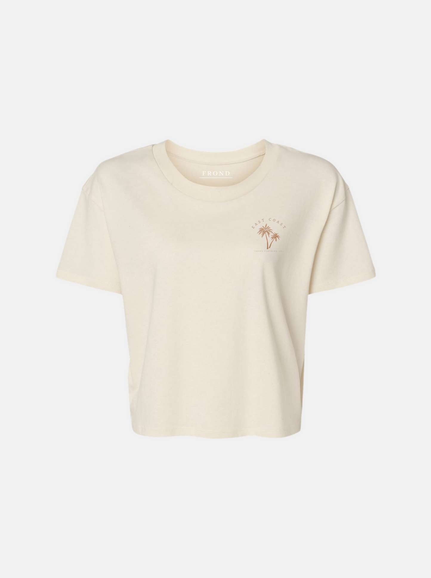 East Coast Palms Crop Tee, Natural