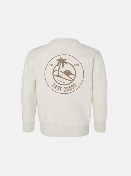 East Coast Sunset Toddler Sweatshirt, Natural Heather