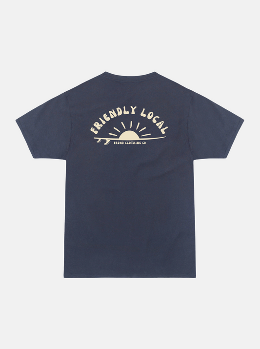 Friendly Local Unisex Tee, Harbor Blue