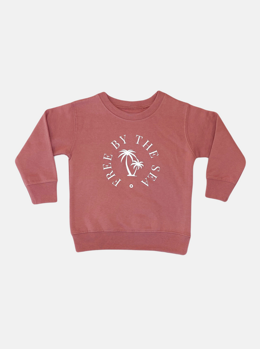 Free By The Sea Toddler Sweatshirt, Mauve