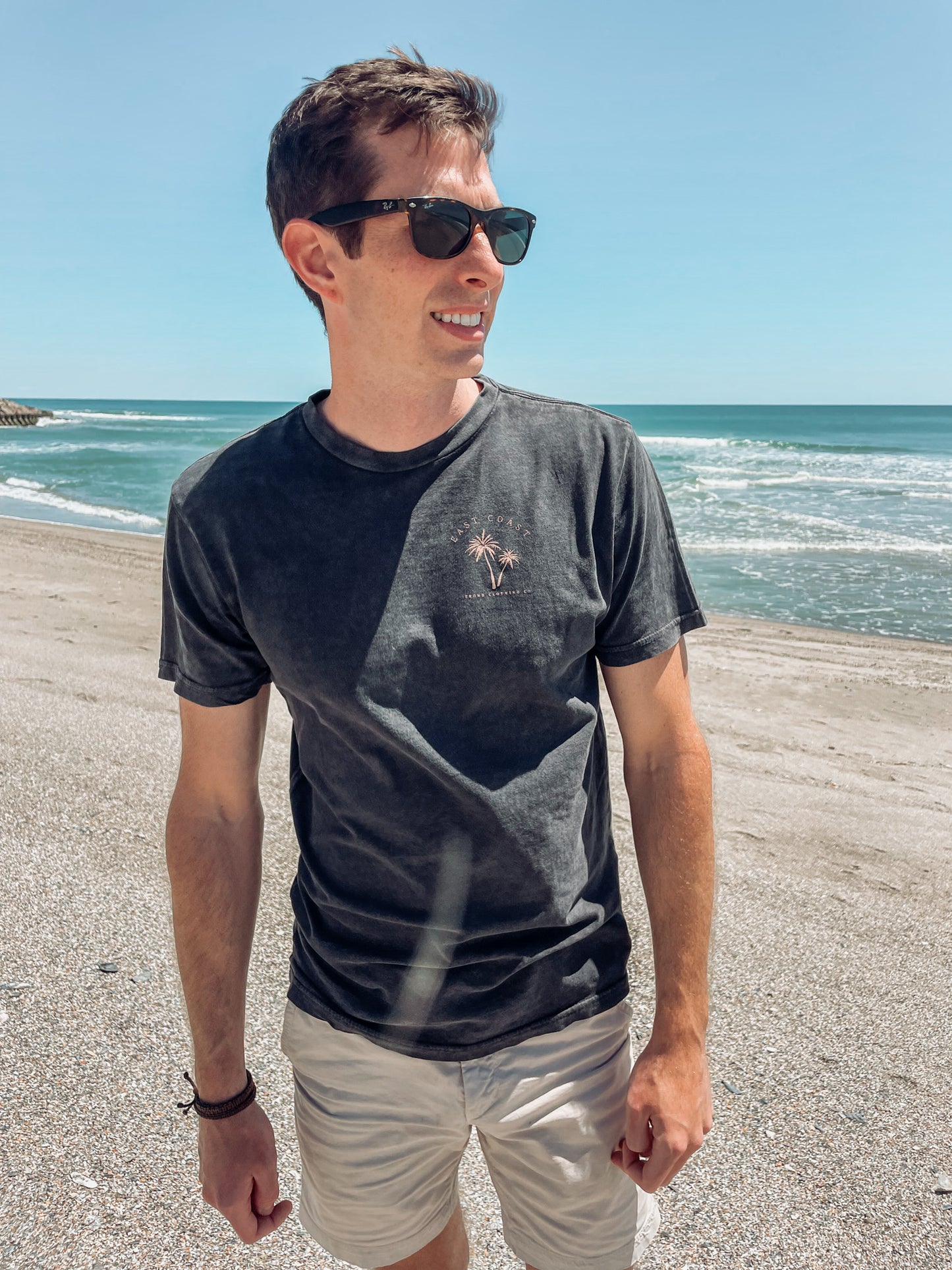 East Coast Palms Unisex Tee, Vintage Black