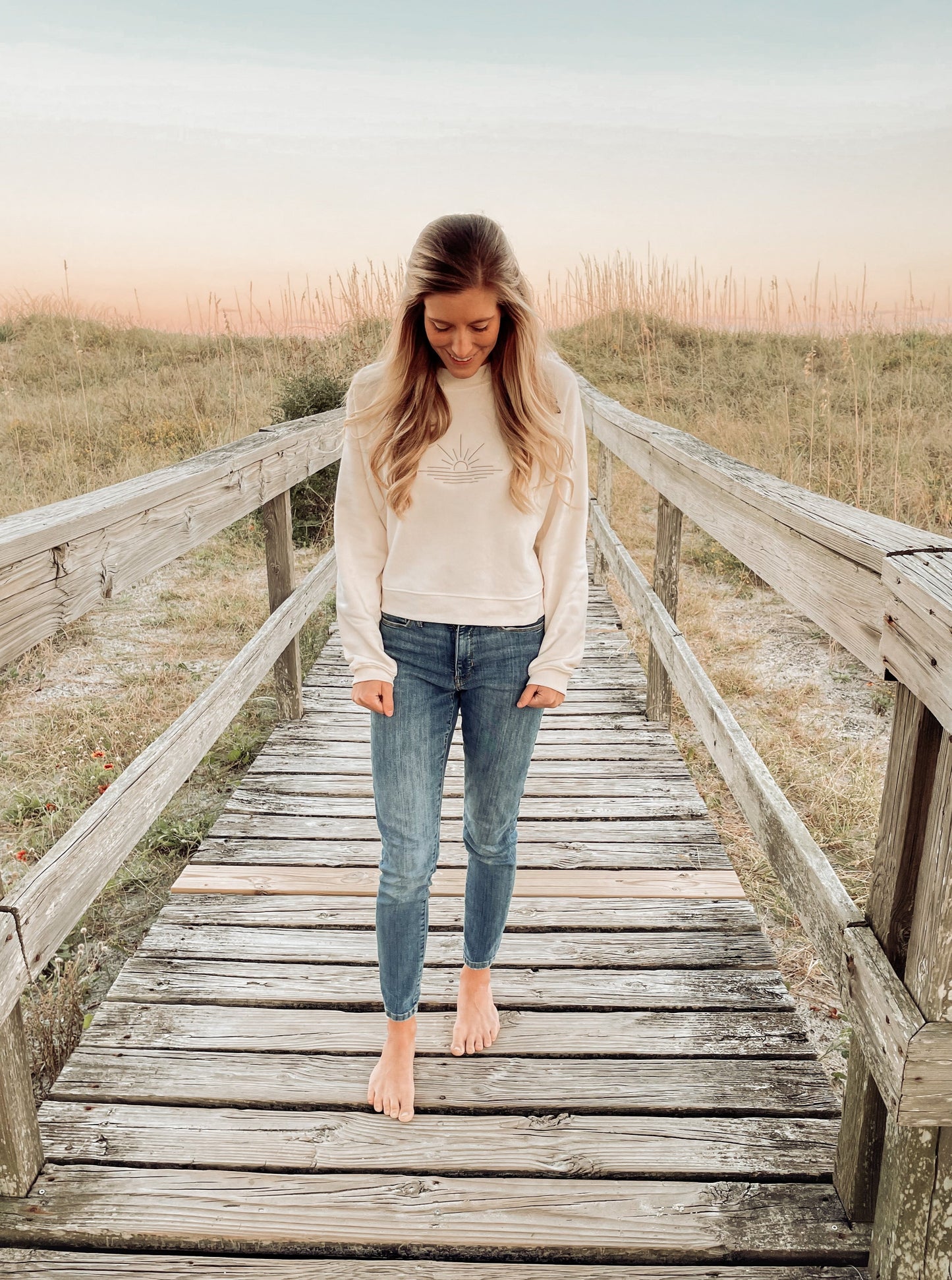 Sun Rays Cropped Sweatshirt | Frond Clothing Co