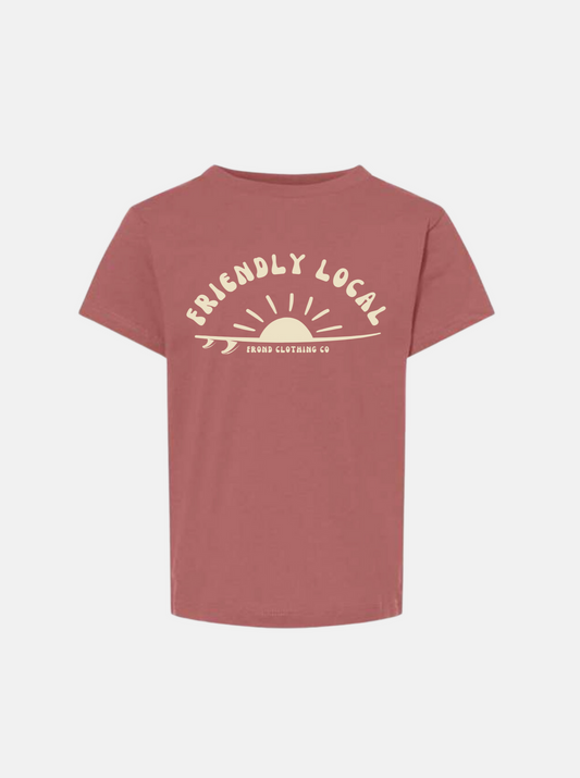 Friendly Local Toddler Tee, Mauve