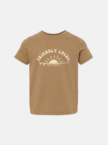 Friendly Local Toddler Tee, Camel