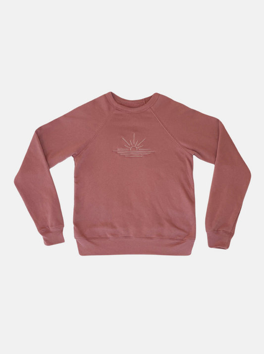 Sun Rays Youth Sweatshirt, Mauve