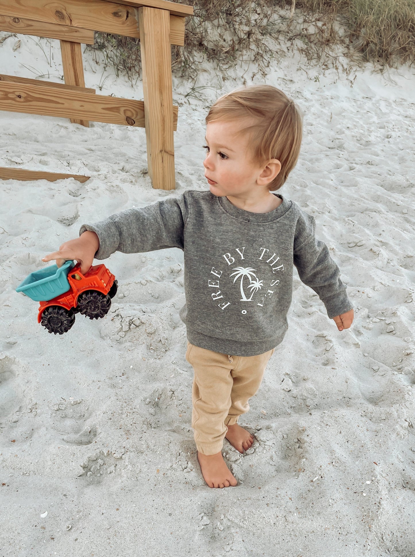 Free By The Sea Toddler Sweatshirt | Frond Clothing Co